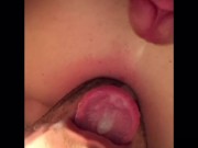 HUGE LOAD IN OWN MOUTH - Selfsuck after two weeks edging
