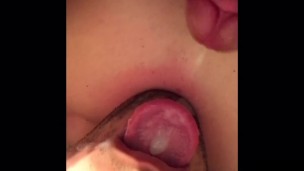 HUGE LOAD IN OWN MOUTH - Selfsuck after two weeks edging