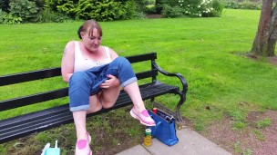 pissing in the park