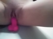 Riding my new dildo and squirting 12/16