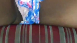 Teasing Latina in Loose Shorts Flashing BOOBS and PUSSY in a Restaurant