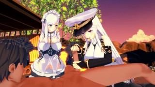 Azur Lane threesome - Belfast x Enterprise - 3D Hentai - RedTube