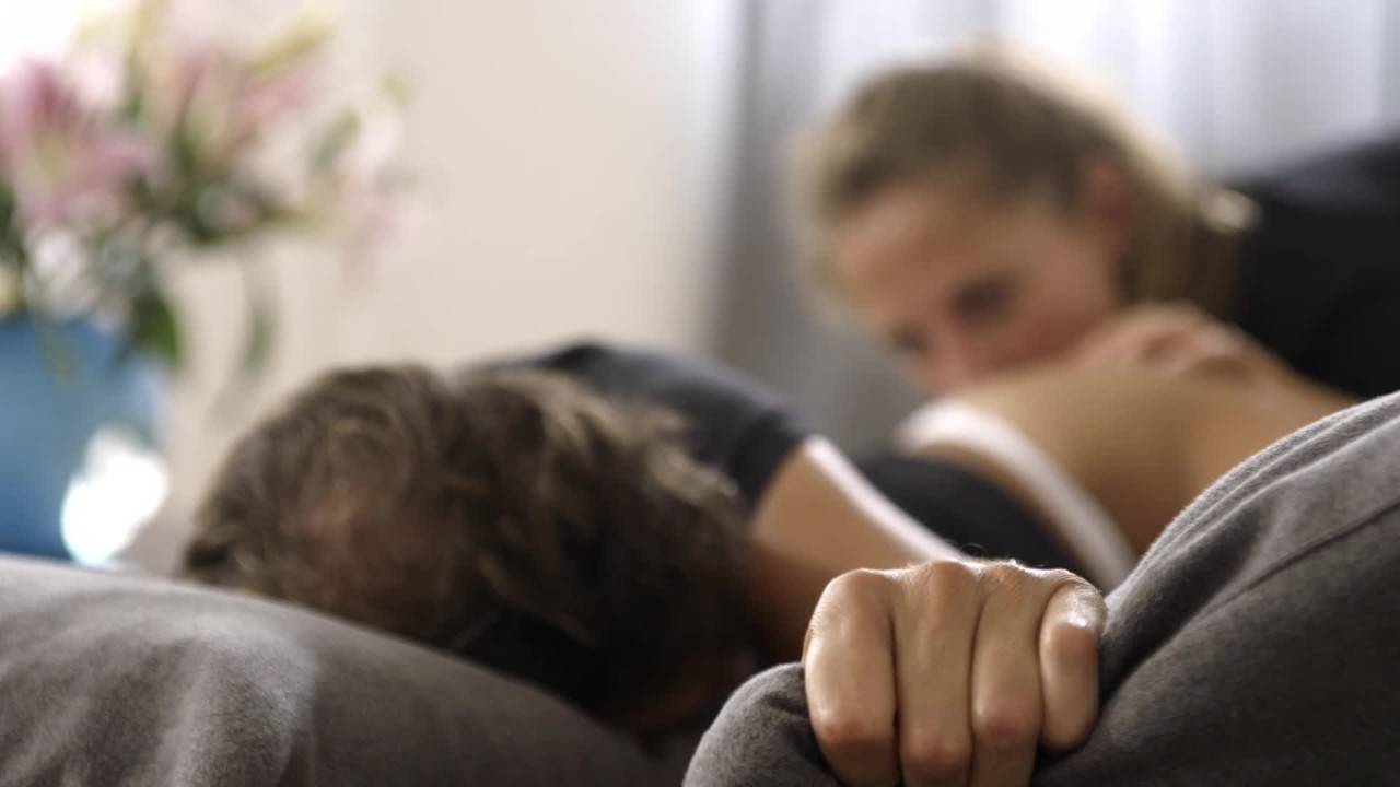 She surprises him with an intense rim and blow job