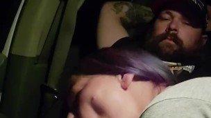 Sukie Rae gives blowjob in a truck