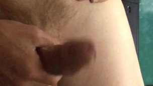 Playing with my huge big soft floppy chubby dick in slow motion