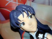 エヴァンゲリオン葛城ミサトフィギュアにぶっかけ顔射オナニー