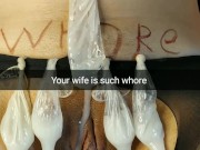 My cheating wife relaxing after fucks and milking five cocks! [Cuckold.Snapchat]