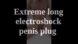 Extreme long electroshock penis plug - penis insertion - short version