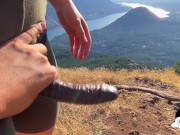 mountain summit strap on pegging breathtaking view 2/16