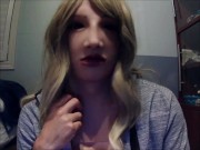 May and Anine Pt1! Masked in female mask May and blonde wig