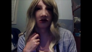 May and Anine Pt1! Masked in female mask May and blonde wig