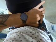 PUBLIC DRESSING ROOM QUICK FUCK - Fucked my MILF wife in public for the first time, cum on ass 13/16