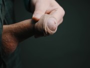 Thick cumshot in 4K slow motion. Masturbating my big veiny Swedish dick. Uncut and natural foreskin. 16/16