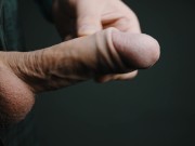 Thick cumshot in 4K slow motion. Masturbating my big veiny Swedish dick. Uncut and natural foreskin. 4/16
