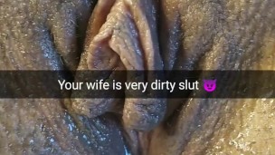 My perfect wife after very dirty gangbang! [Cuckold. Snapchat]