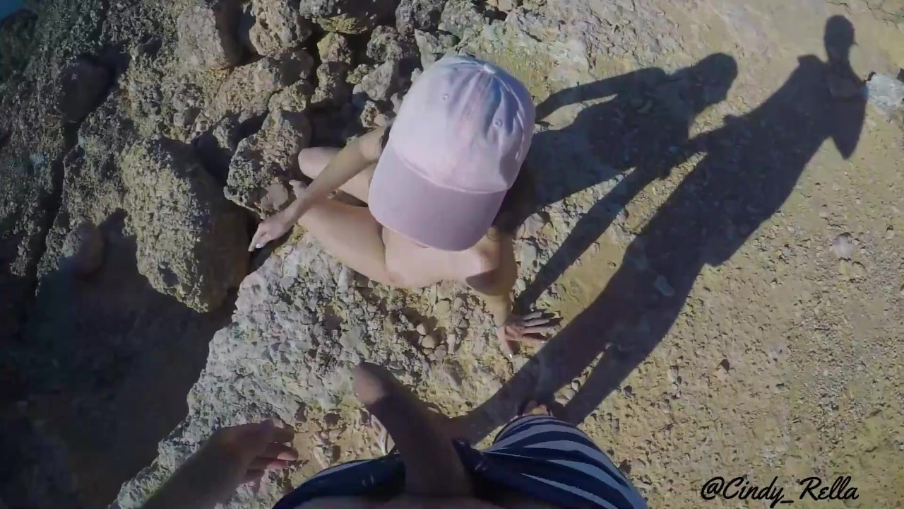 FIT GIRL HAS PASSIONATE SEX ON A PUBLIC BEACH HIDING AMONG THE ROCKS - Free Sex Video - RedTube