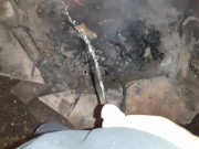 Pissing outside on the fire 13/16