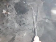 Pissing outside on the fire 2/16