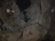 Pissing outside on the fire 7/16