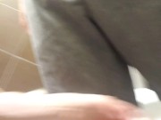 He Holds My Pussy While I Piss At The Urinal 15/16