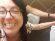 He Holds My Pussy While I Piss At The Urinal 16/16