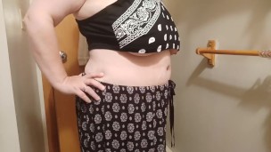 Going braless under a cute bandana top. Think anyone will notice my underboob?