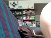 Bbw princess struggles to stuff her ass with a thick 9 inch dildo to prepare for daddy's huge cock
