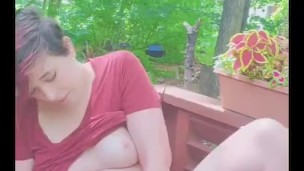 Squirting in the back yard