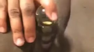 Solo shaven fat pussy