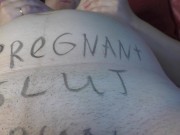 Married girl first time try dirty bodywriting kink! Preparing before pervert sex