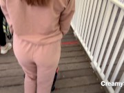 Едва успела проглотить горячую сперму! Рискованный публичный секс на колесе обозрения 2/16