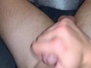 ON EDGE 8 INCH MONSTER COCK JERK OFF IN BED! INTENSE MOANING 10/16