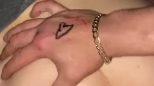 Horny blonde takes big cock POV