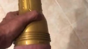 Stepbrother masturbation with super tight and wet Fleshlight Stamina. Reydebastos 