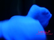 Mistress show beautiful feet in white socks in neon light, foot worship POV 8/16