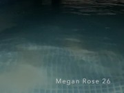 Lesbian couple playing in the pool on vacation 14/16