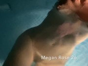 Lesbian couple playing in the pool on vacation 5/16