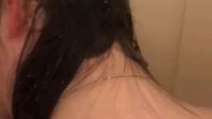 Washing my long hair in the shower