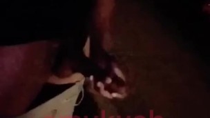 Made a mess in my apartment complex parking lot (cumshot)