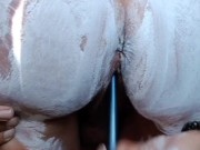 Paint and masterbate, brush fuck