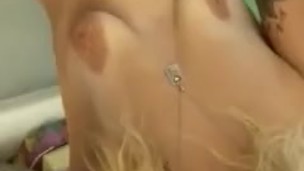 Hot blonde teen playing with toys ;)