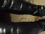 Pissing Skinny Jeans and Brand New Vans Sk8 Sneakers 6/16