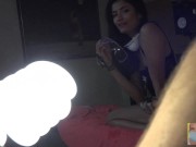 Licking cum cum off my medical goggles 3/16