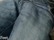 Goddess Kiffa’s Foot worship while watch tv and allow slave to cum on pants - FOOT WORSHIP IGNORED - 14/16