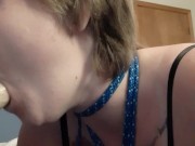 Deepthroating my favorite dildo ❤️ 12/16