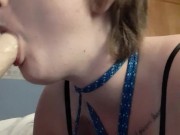 Deepthroating my favorite dildo ❤️ 7/16