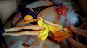 エヴァンゲリオン黄色ワンピースアスカフィギュアぶっかけ顔射オナニー【キモオタク男の喘ぎ声あり】