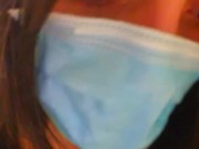 old vid PUBLIC RESTROOM PEE Bad Words Face Mask Pandemic Quarantine Covid COVID-19 Sarcastic Doom 14/16