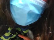 old vid PUBLIC RESTROOM PEE Bad Words Face Mask Pandemic Quarantine Covid COVID-19 Sarcastic Doom 4/16