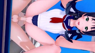 FUTA TO ARU MAJUTSU NO INDEX MISAKA MIKOTO X Saten Ruiko (3D HENTAI)